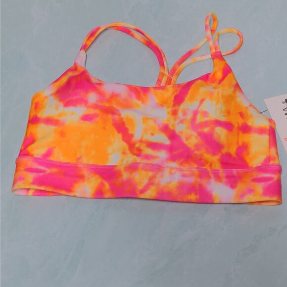 Wildfox Sweat Sports Bra in Pink and Orange Tie Dye – Size M – NWT - Picture 10 of 10